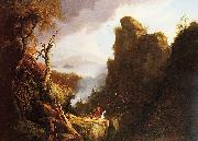 Thomas Cole Indian Sacrifice, Kaaterskill Falls and North South Lake oil painting